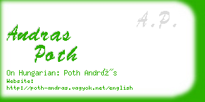 andras poth business card